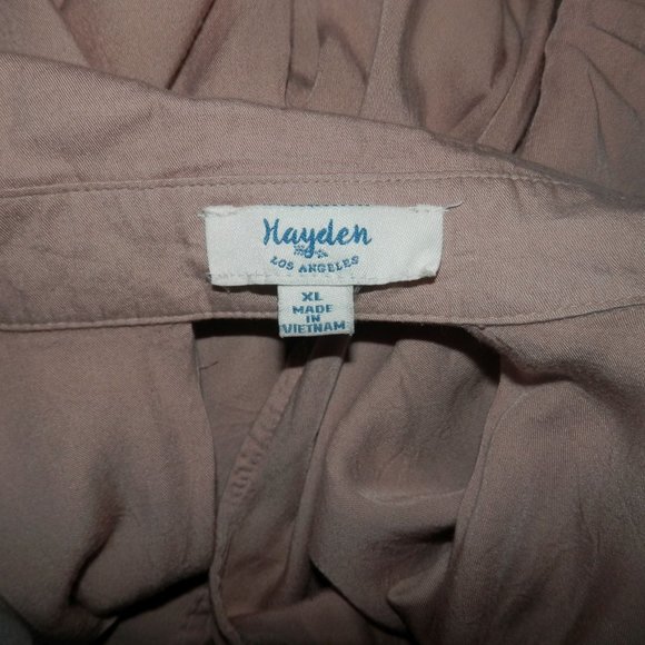 Hayden Top XL Button Front Open Back Beige - Picture 4 of 4